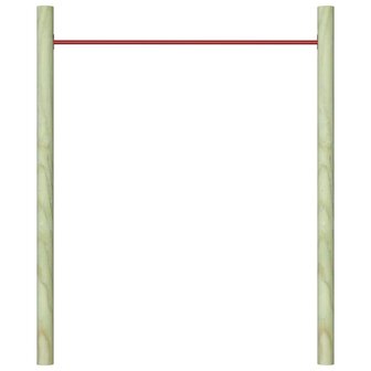 Rekstok 125 cm staal rood