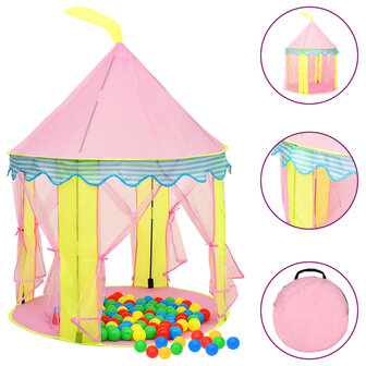 Kinderspeeltent 100x100x127 cm roze