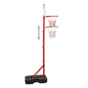 Basketbalset draagbaar verstelbaar 138,5-166 cm