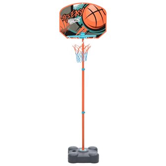 Basketbalset draagbaar verstelbaar 109-141 cm