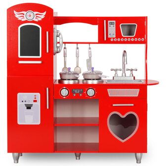 Kinderspeelkeuken 84x31x89 cm MDF rood