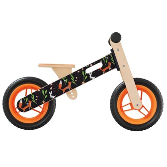 Loopfiets voor kinderen oranje met print