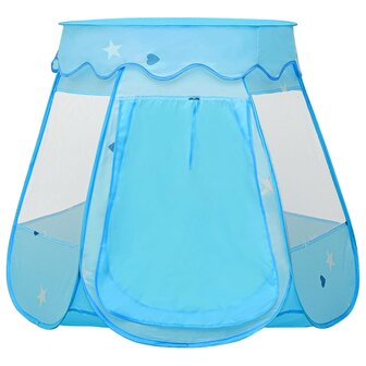 Kinderspeeltent met 250 ballen 102x102x82 cm blauw