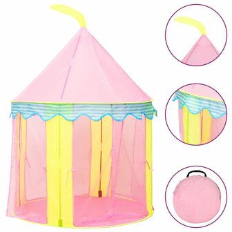 Kinderspeeltent met 250 ballen 100x100x127 cm roze