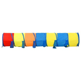 Kinderspeeltunnel met 250 ballen 245 cm polyester meerkleurig