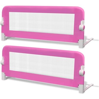 Kinderbedhekjes 2 st 102x42 cm roze