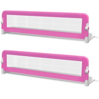 Kinderbedhekjes 2 st 150x42 cm roze