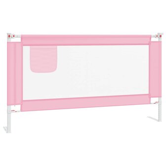 Bedhekje peuter 150x25 cm stof roze