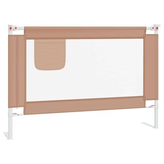 Bedhekje peuter 100x25 cm stof taupe