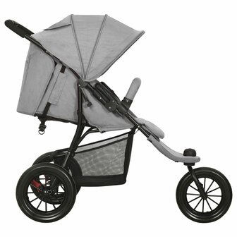 Kinderwagen staal lichtgrijs