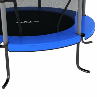 Trampoline met veiligheidsnet rond 140x160 cm blauw