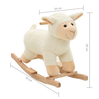 Hobbeldier schaap 78x34x58 cm pluche wit