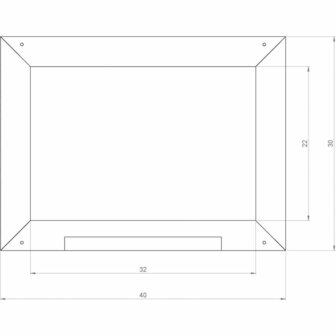 AXI Krijtbord grijs/zwart 41 cm