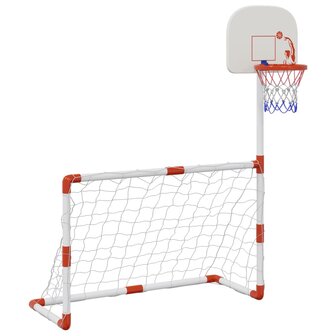 Kindervoetbal- en basketbalset met ballen 98x50x70 cm