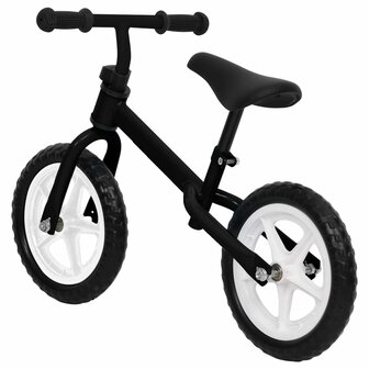 Loopfiets met 11 inch wielen zwart