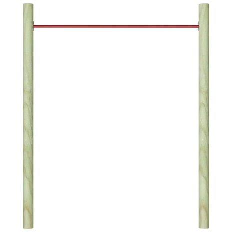 Rekstok 125 cm staal rood