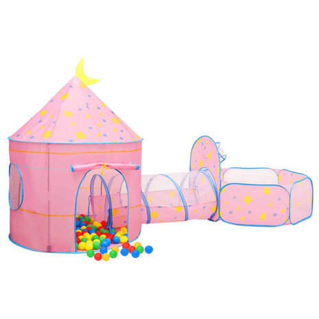 Kinderspeeltent 301x120x128 cm roze