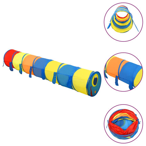 Kinderspeeltunnel 245 cm polyester meerkleurig