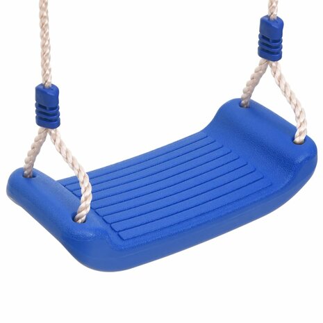 Schommelzitje met touwladder polyetheen blauw