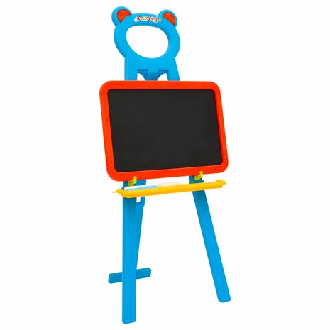 Kinderezel met krijtbord en whiteboard 2-in-1