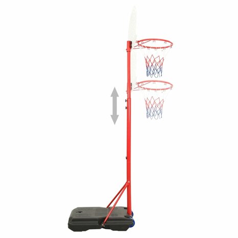 Basketbalset draagbaar verstelbaar 200-236 cm