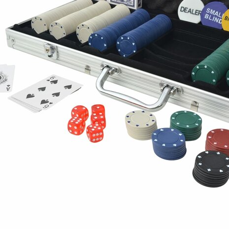 Pokerset met 500 chips aluminium