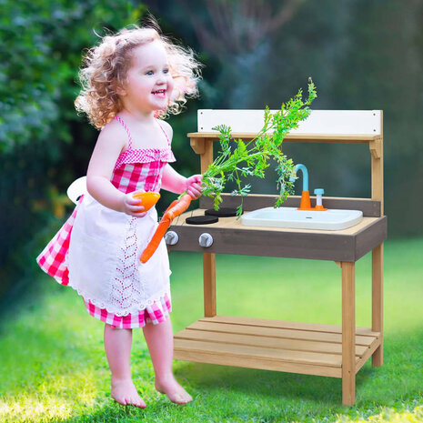 AXI Zand- en waterspeelkeuken Rosa medium bruin