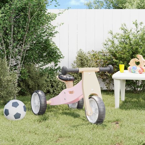 Loopfiets voor kinderen 2-in-1 roze