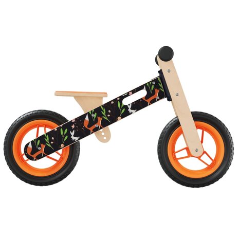 Loopfiets voor kinderen oranje met print