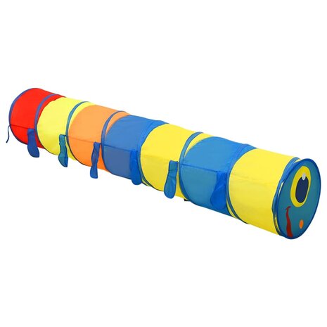 Kinderspeeltunnel met 250 ballen 245 cm polyester meerkleurig