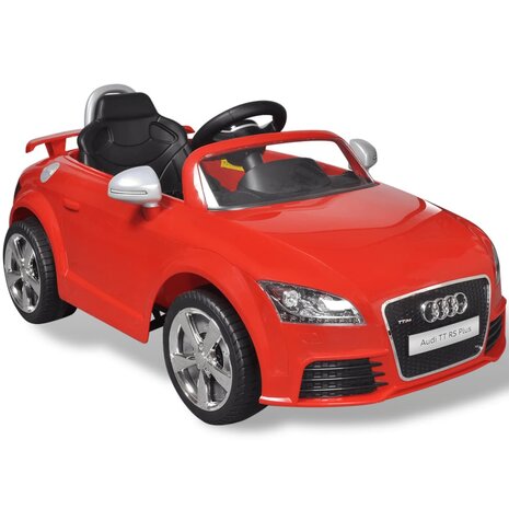 Kinderauto elektrisch met afstandsbediening Audi TT RS rood