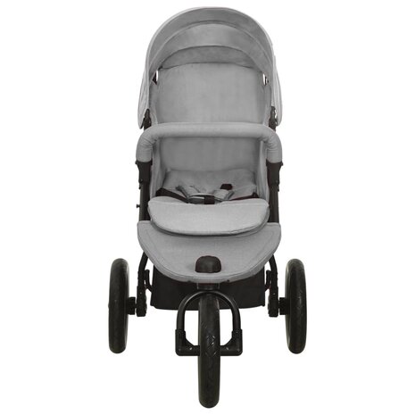 Kinderwagen staal lichtgrijs