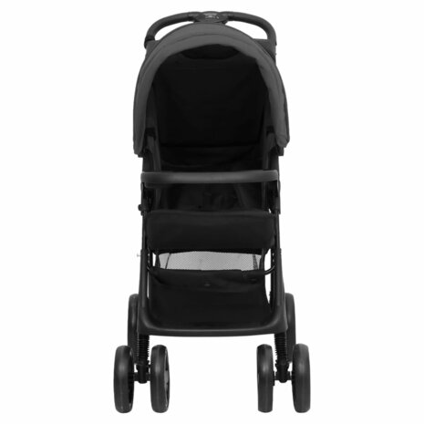 Kinderwagen 2-in-1 staal donkergrijs en zwart